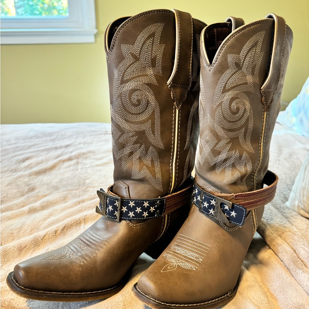 Durango Flag Strap Cowboy Boot